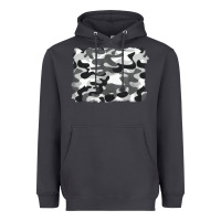 Smoke black and white camouflage Heavyweight Hoodie - BarkalooDesign