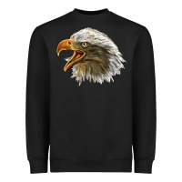 Black Bald Head Eagle Heavyweight Sweatshirt - LillyAllenDesigns