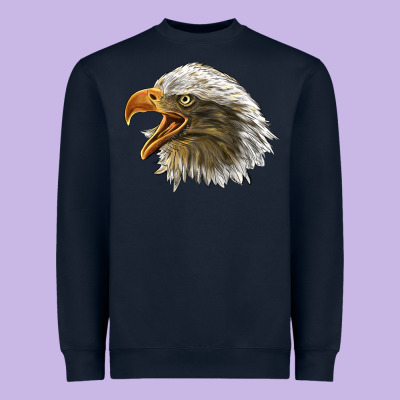 Bald Head Eagle Heavyweight Sweatshirt Designed By Lillyallendesigns