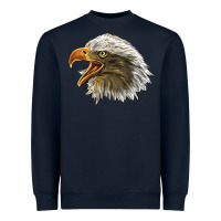 Navy Bald Head Eagle Heavyweight Sweatshirt - LillyAllenDesigns