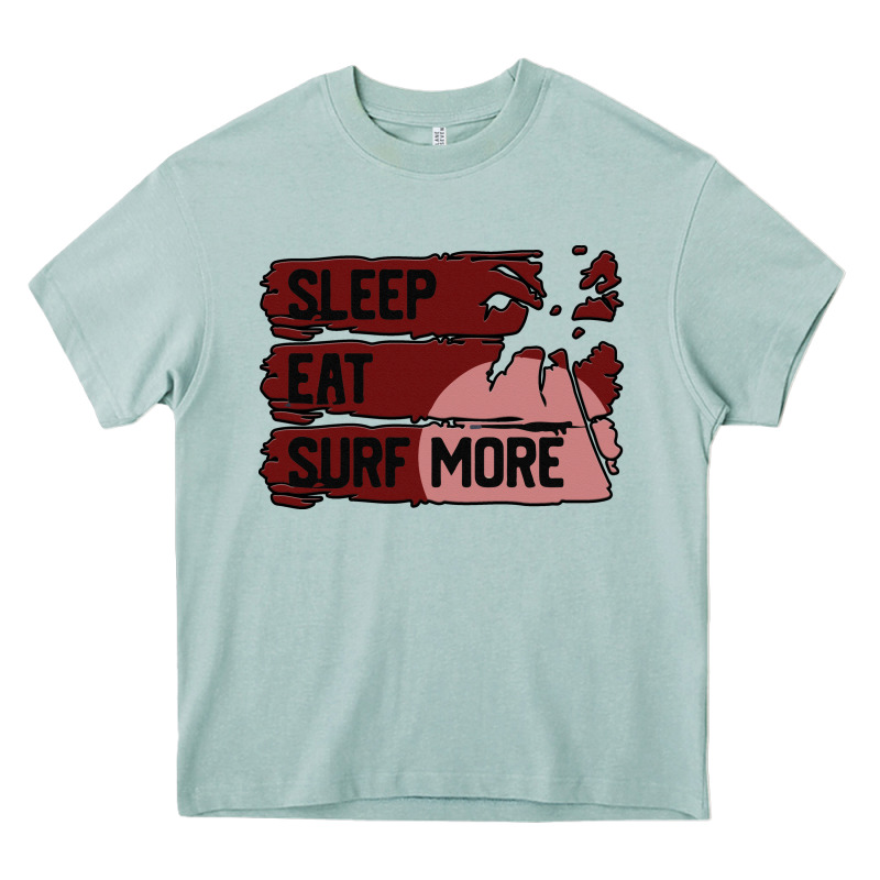 Surf, Sleep, Eat Heavy Core Tee by Bettercallsaul | Teevron