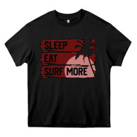 Black surf, sleep, eat Heavy Core Tee - Bettercallsaul