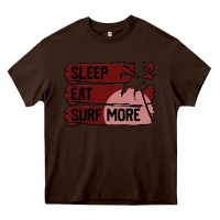 Chocolate Brown surf, sleep, eat Heavy Core Tee - Bettercallsaul
