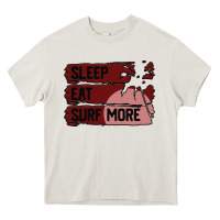 Cream surf, sleep, eat Heavy Core Tee - Bettercallsaul