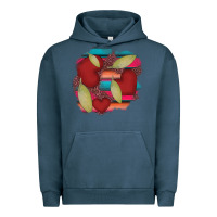 Pigment Midnight Navy heart and serape patches Urban Hoodie - AdoDesignShop