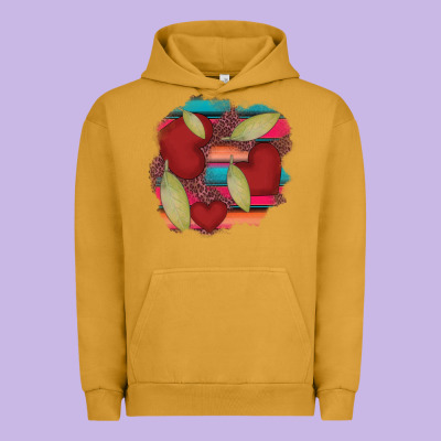 Heart And Serape Patches Urban Hoodie Designed By Adodesignshop