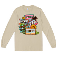 Mushroom 90s country caassette tapes Long Sleeve Tee - OliviaCreatesArt