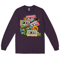 Plum 90s country caassette tapes Long Sleeve Tee - OliviaCreatesArt