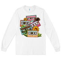 White 90s country caassette tapes Long Sleeve Tee - OliviaCreatesArt