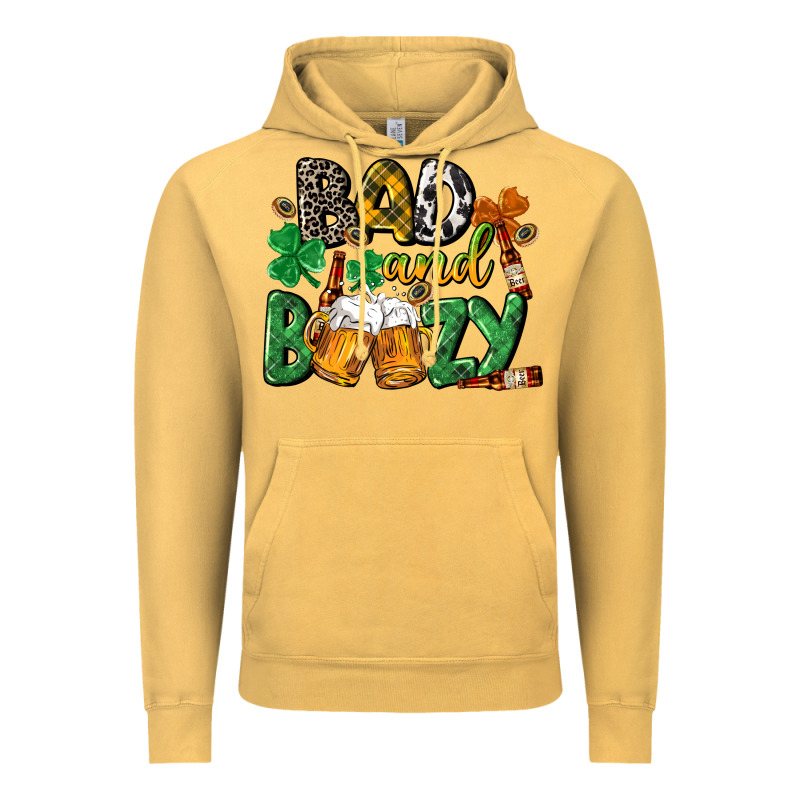 Bad And Boozy St. Patrick's Day Vintage Hoodie by CowGirlArtShop | Teevron