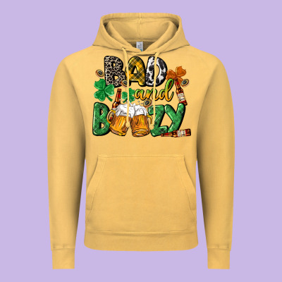 Bad And Boozy St. Patrick's Day Vintage Hoodie Designed By Cowgirlartshop