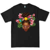 Black Afro Woman Summer Premium Tee - texasbilliewilder