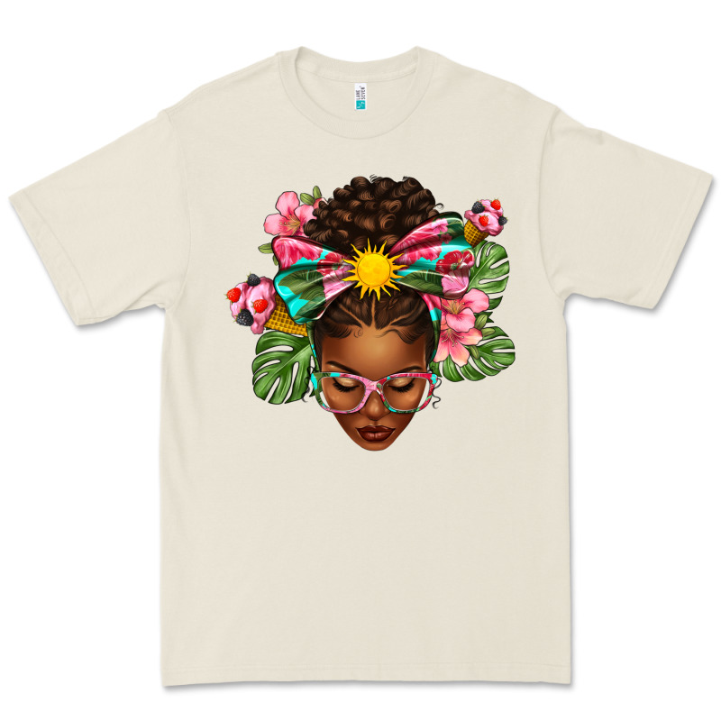 Afro Woman Summer Premium Tee by texasbilliewilder | Teevron