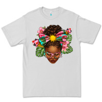 Dove Grey Afro Woman Summer Premium Tee - texasbilliewilder