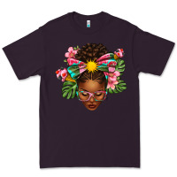 Plum Afro Woman Summer Premium Tee - texasbilliewilder
