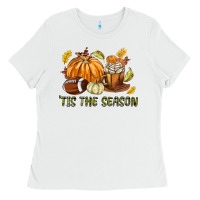 White Tis The Season Fall Ladies Tee - texasbilliewilder
