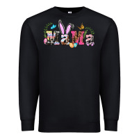 Black easter bunny mama Premium Sweatshirt - BarkalooDesign