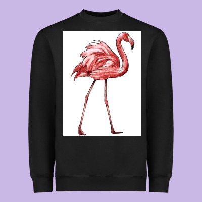 Pink Flamingo Heavyweight Sweatshirt Designed By Lillyallendesigns