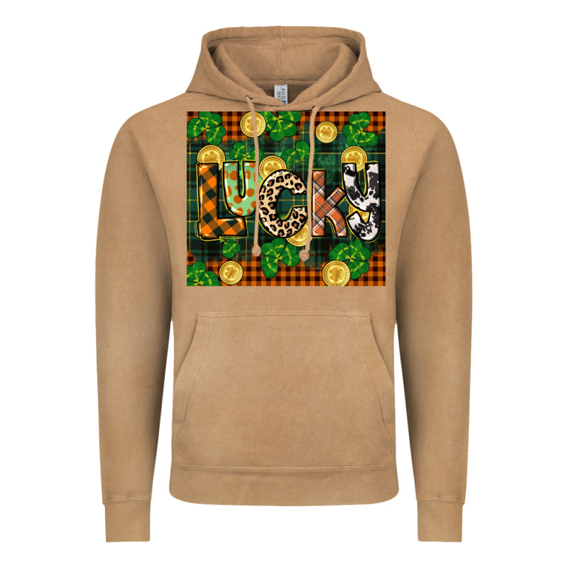 St Patricks Day Lucky Clover And Coins Vintage Hoodie by CowGirlArtShop | Teevron