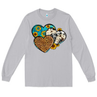 Moon Dust cowhide leopard hearts Long Sleeve Tee - OliviaCreatesArt
