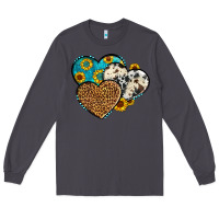 Smoke cowhide leopard hearts Long Sleeve Tee - OliviaCreatesArt