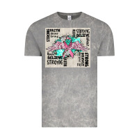 Cloud Rock cancer ribbon with angel wings Vintage Tee - CowGirlArtShop