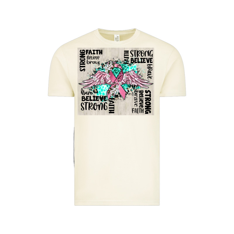 Cancer Ribbon With Angel Wings Vintage Tee by CowGirlArtShop | Teevron
