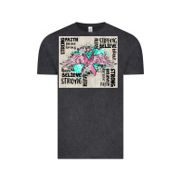 Vintage Black cancer ribbon with angel wings Vintage Tee - CowGirlArtShop