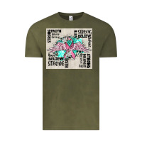 Vintage Olive cancer ribbon with angel wings Vintage Tee - CowGirlArtShop