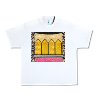 White glitter pencil Urban Heavy Tee - CowGirlArtShop