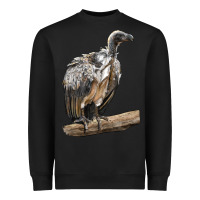 Black Vulture Bird Heavyweight Sweatshirt - LillyAllenDesigns