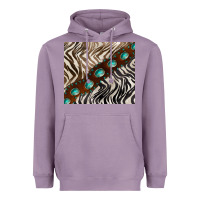 Lavender zebra gemstone leather Heavyweight Hoodie - BarkalooDesign