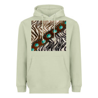 Matcha zebra gemstone leather Heavyweight Hoodie - BarkalooDesign