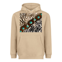 Mushroom zebra gemstone leather Heavyweight Hoodie - BarkalooDesign