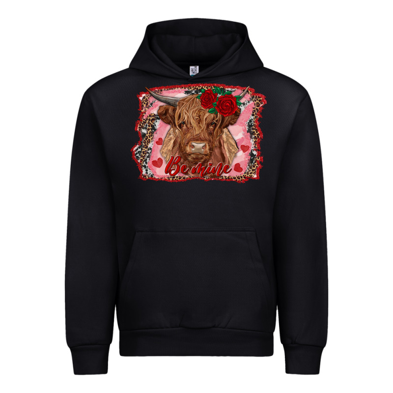 Be Mine Highland Cow Urban Hoodie by AdoDesignShop | Teevron