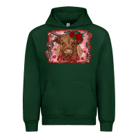 Forest Green be mine highland cow Urban Hoodie - AdoDesignShop