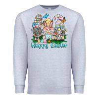 Heather Grey happy easter gnome Premium Sweatshirt - BarkalooDesign
