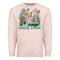 Pale Pink happy easter gnome Premium Sweatshirt - BarkalooDesign