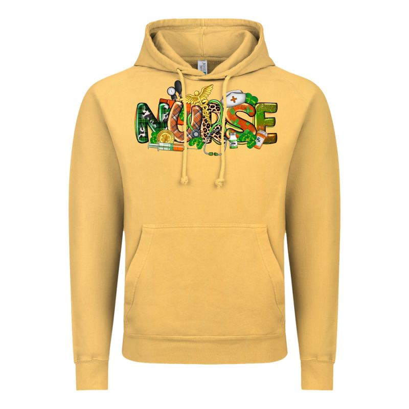 St. Patrick's Day Nurse Vintage Hoodie by CowGirlArtShop | Teevron