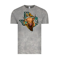 Cloud Rock texas map highland cow Vintage Tee - Jasminsmagicworld