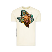 Vintage Arctic texas map highland cow Vintage Tee - Jasminsmagicworld