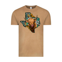 Vintage Camel texas map highland cow Vintage Tee - Jasminsmagicworld