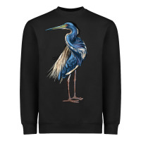 Black Louisiana Heron Heavyweight Sweatshirt - LillyAllenDesigns