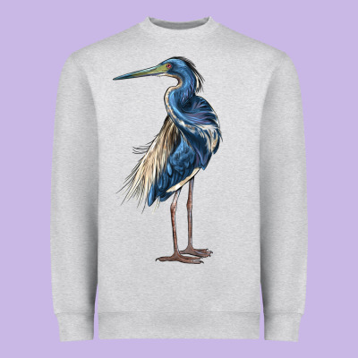 Louisiana Heron Heavyweight Sweatshirt Designed By Lillyallendesigns