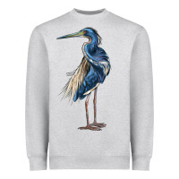 Heather Grey Louisiana Heron Heavyweight Sweatshirt - LillyAllenDesigns