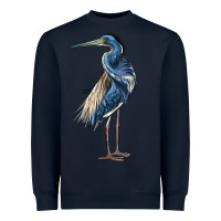 Navy Louisiana Heron Heavyweight Sweatshirt - LillyAllenDesigns