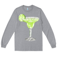 Heather Grey martini fa element Long Sleeve Tee - FaDigitalArtStudio