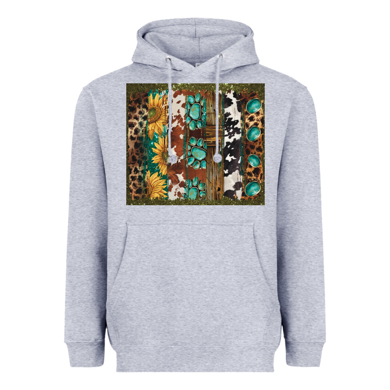 Western Patterns Brushstroke Heavyweight Hoodie by BarkalooDesign | Teevron