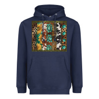 Navy western patterns brushstroke Heavyweight Hoodie - BarkalooDesign