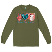 Army Green Peace Love Goats Long Sleeve Tee - Jasminsmagicworld
